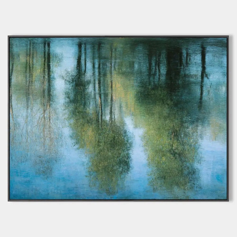 Impressionist Water Reflection Oil Painting