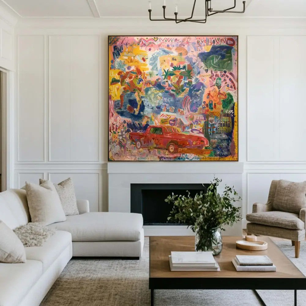 Vibrant Graffiti Abstract Expressionist Painting