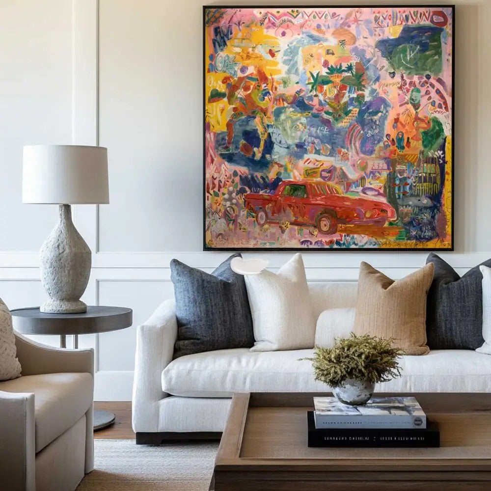 Vibrant Graffiti Abstract Expressionist Painting