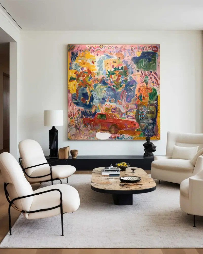Vibrant Graffiti Abstract Expressionist Painting