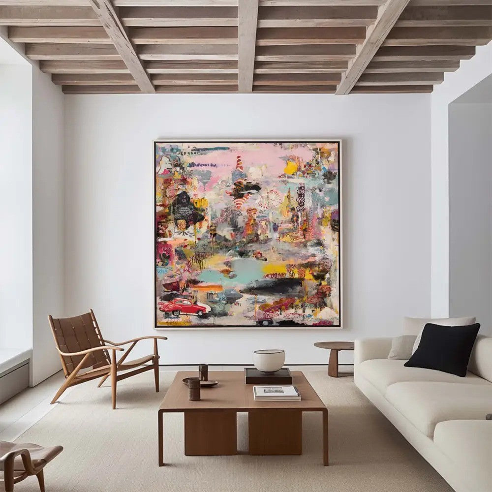 Whimsical Abstract Pop Art Painting