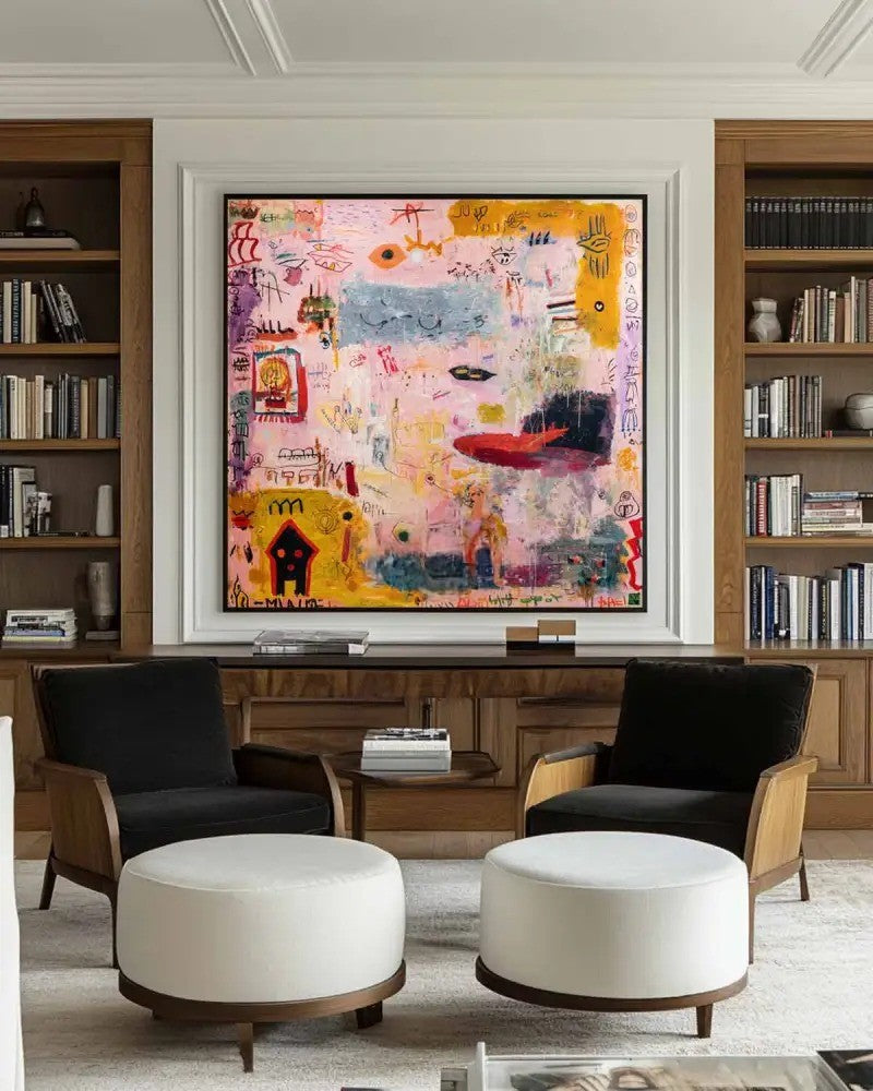 Whimsical Neo-Expressionist Painting Symbols