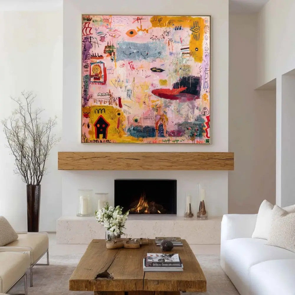 Whimsical Neo-Expressionist Painting Symbols