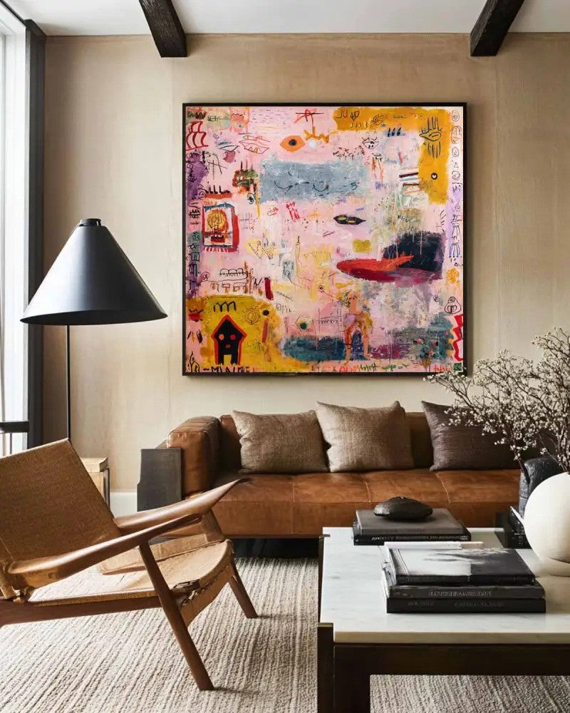 Whimsical Neo-Expressionist Painting Symbols