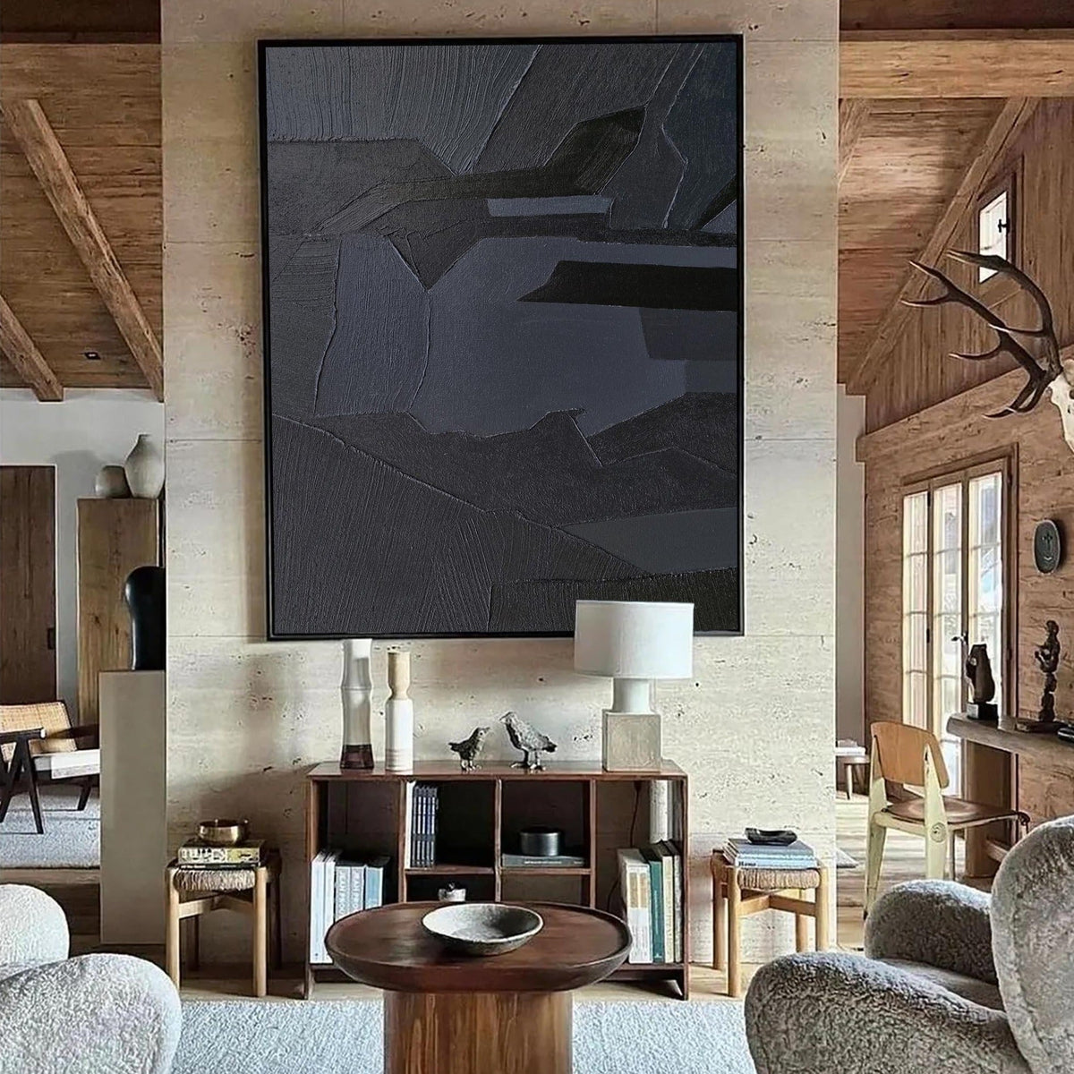 Monochrome Geometric Abstract Wall Art