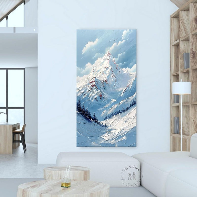 Wall Art Snow Mountain Blue Sky Landscape
