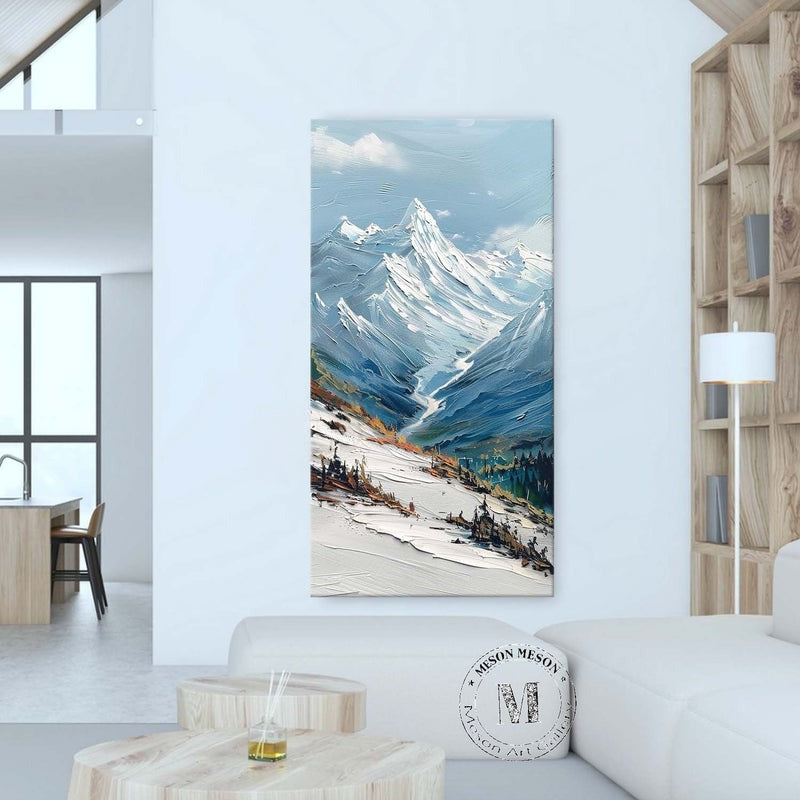 Wall Art Snow Mountain Clear Sky Snowscape