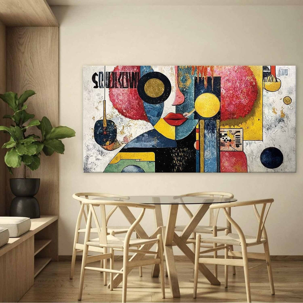 Kandinsky Style Abstract Face Painting