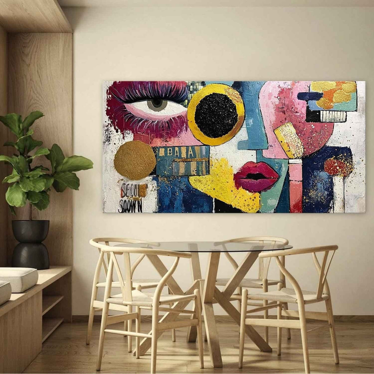 Cubist Pop Art Abstract Face Painting