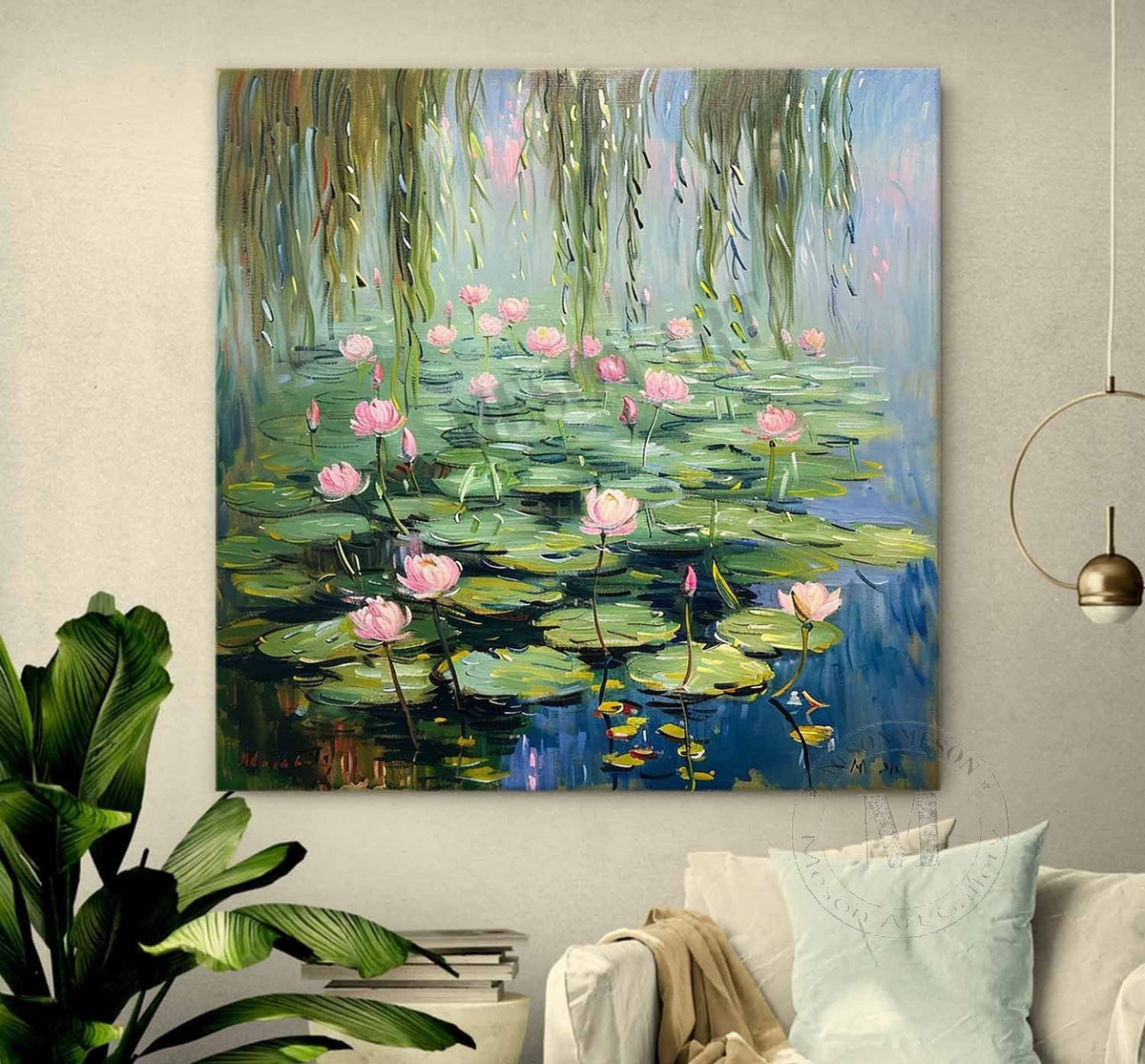 Wall Art Landscape Lotus Atmospheric Ripple