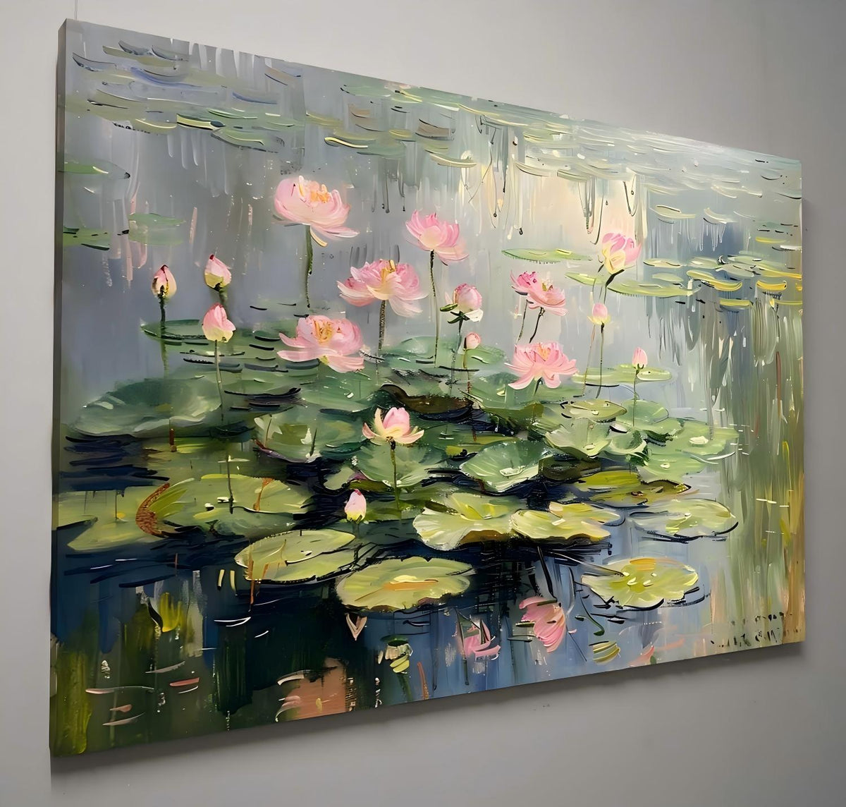 Wall Art Landscape Layer Water Lotus Serene