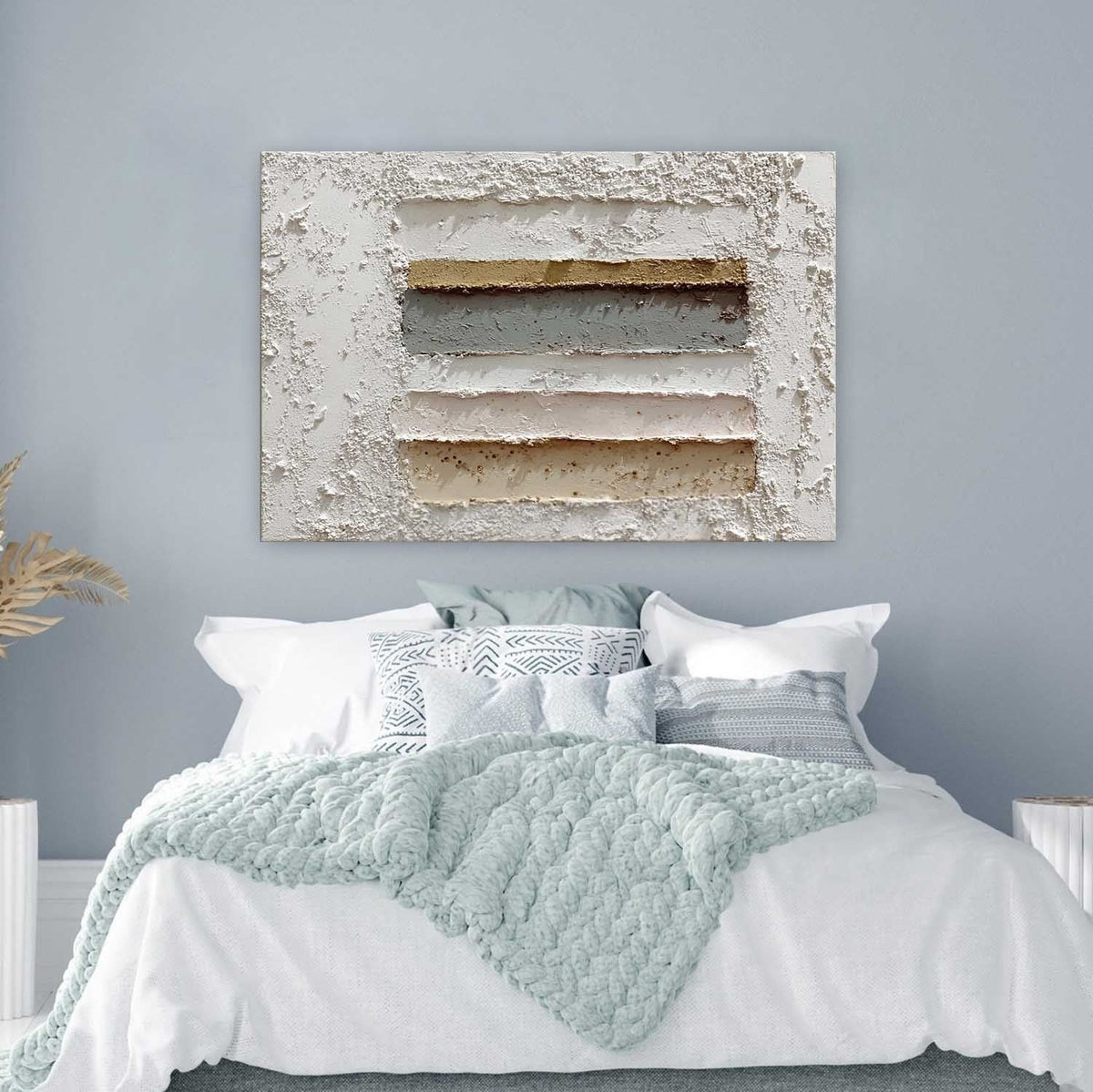 Wabi-Sabi Layered Horizontal Painting