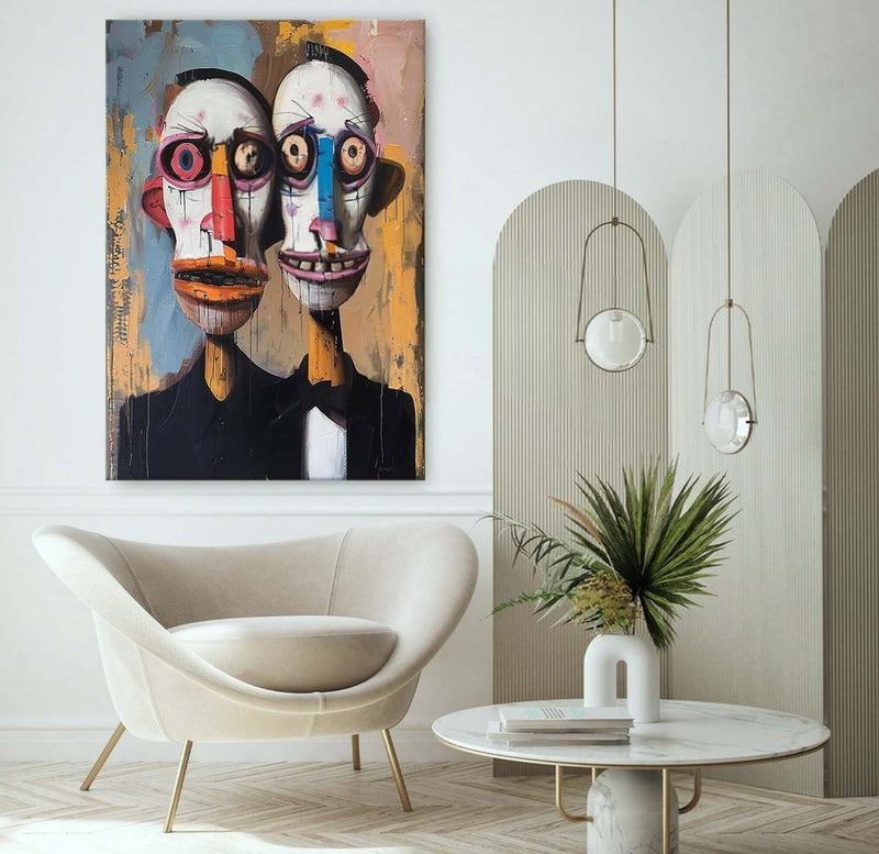 Wall Art Vertical Abstract Expressionist