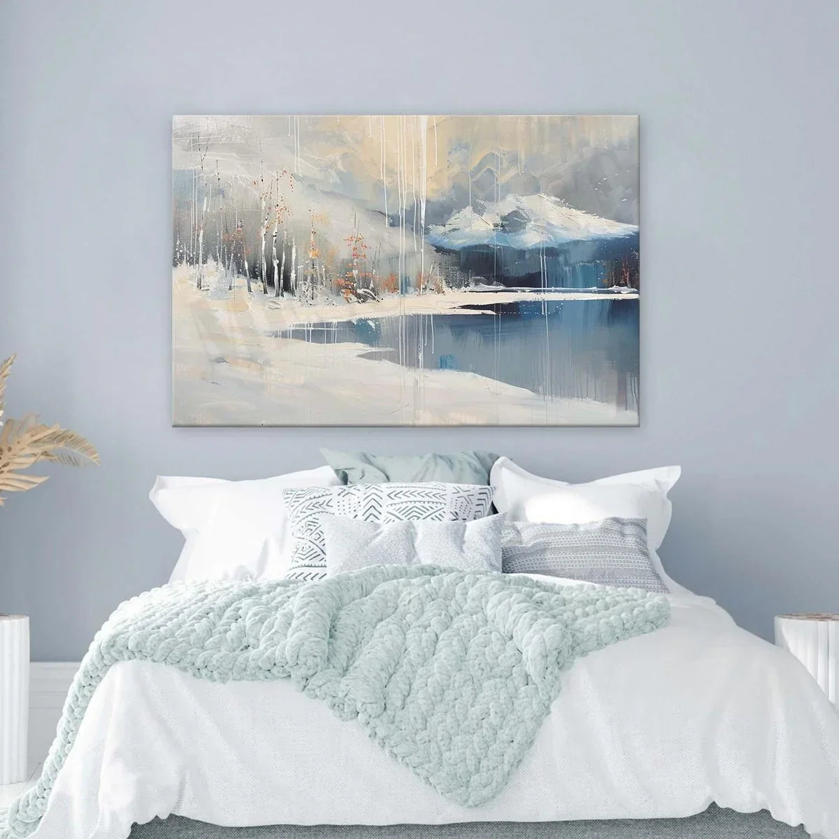 Wall Art Horizontal Winter Mountain Lake