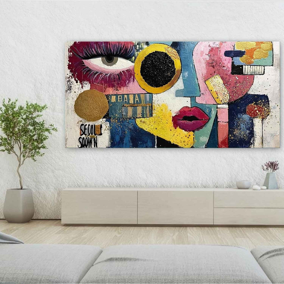 Cubist Pop Art Abstract Face Painting