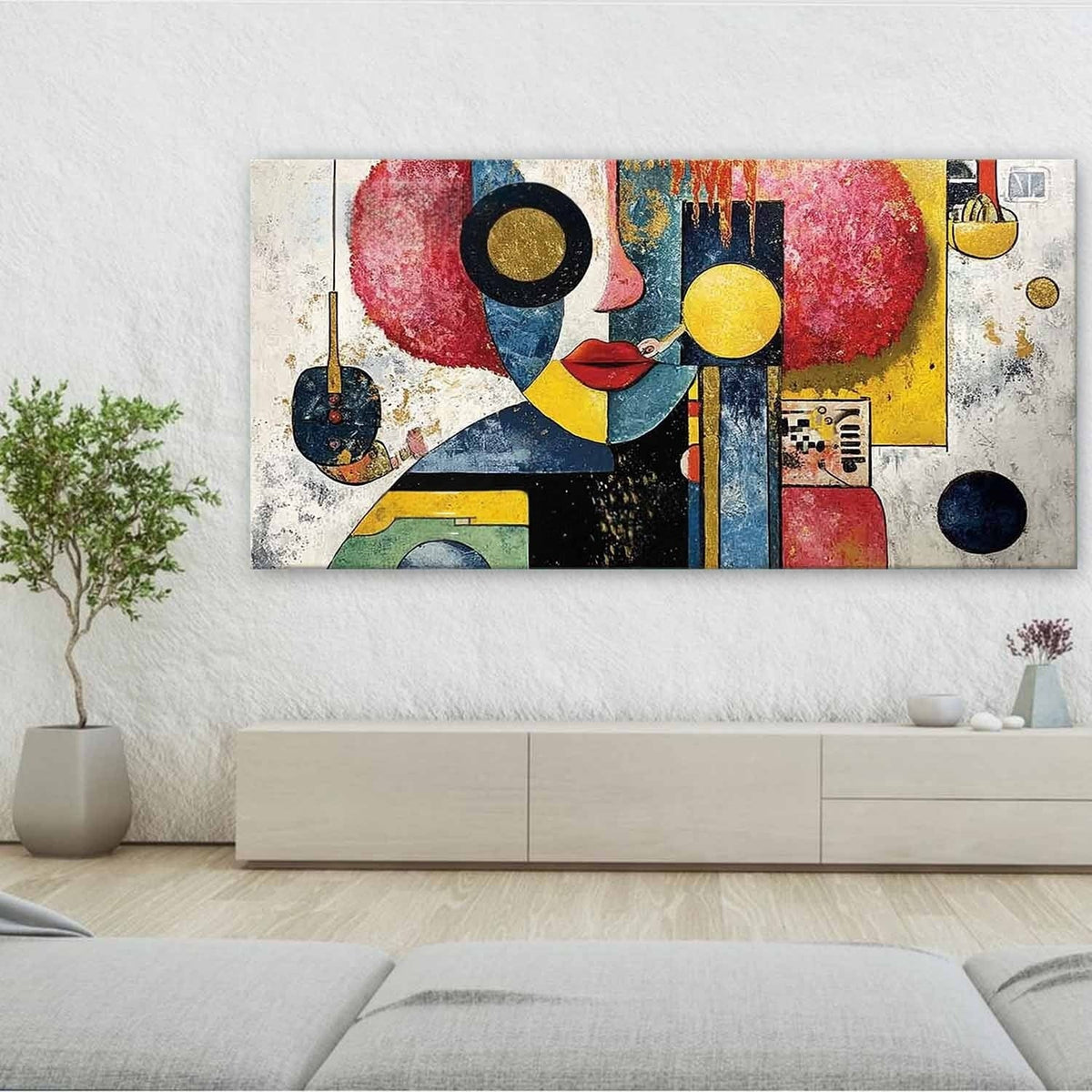 Kandinsky Style Abstract Face Painting