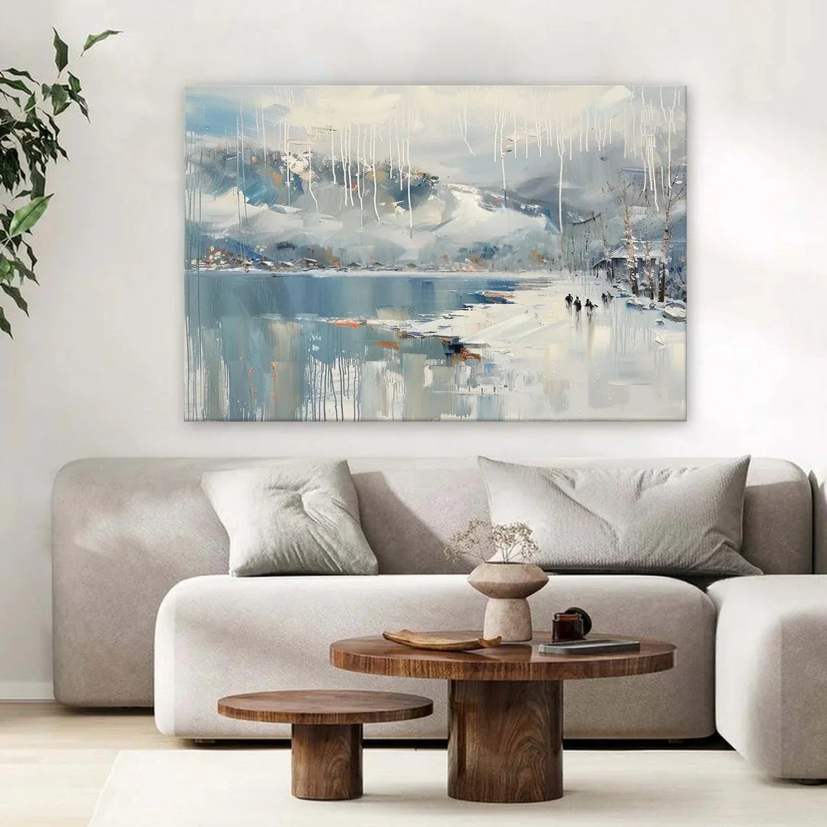 Wall Art Horizontal Winter Lakeside