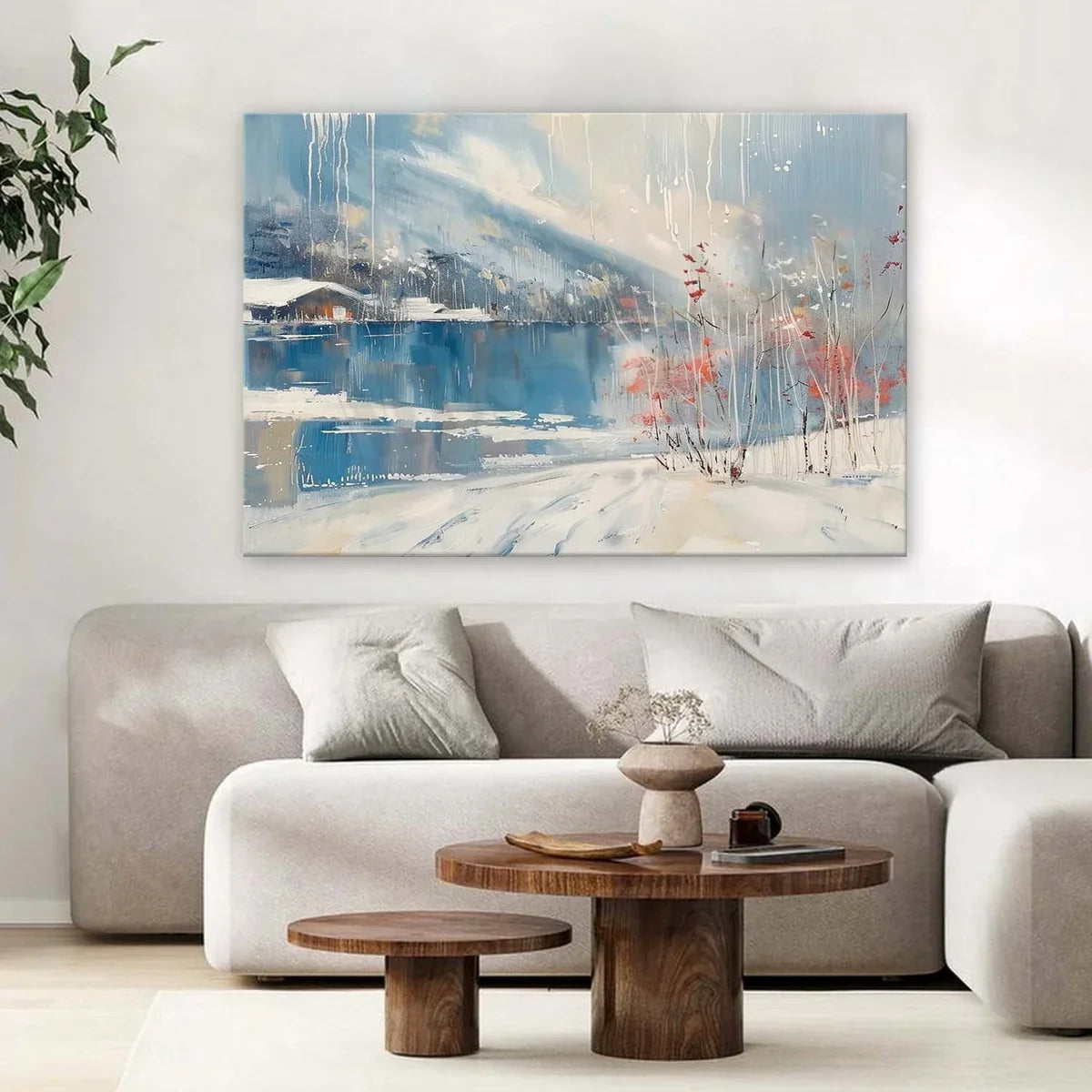 Wall Art Horizontal Winter Lakeside