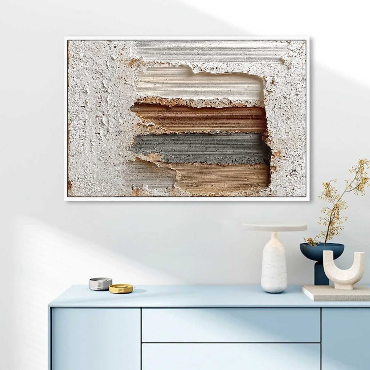 Wabi-Sabi Layered Peeling Wall Painting