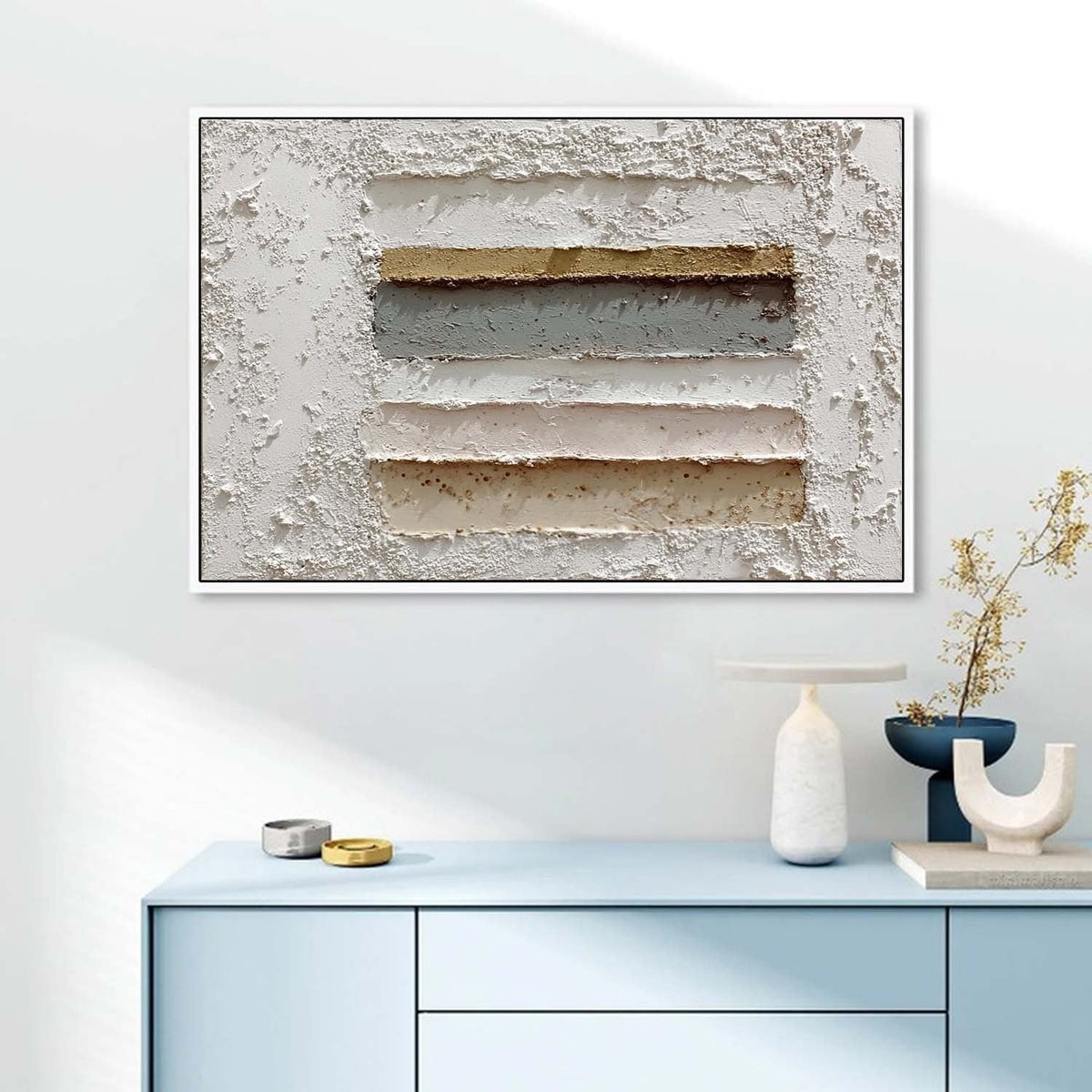Wabi-Sabi Layered Horizontal Painting