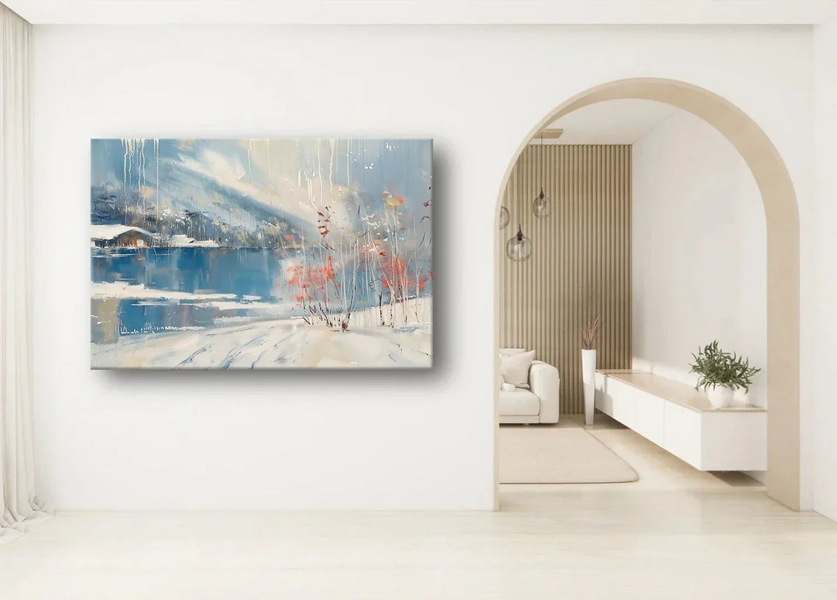 Wall Art Horizontal Winter Lakeside