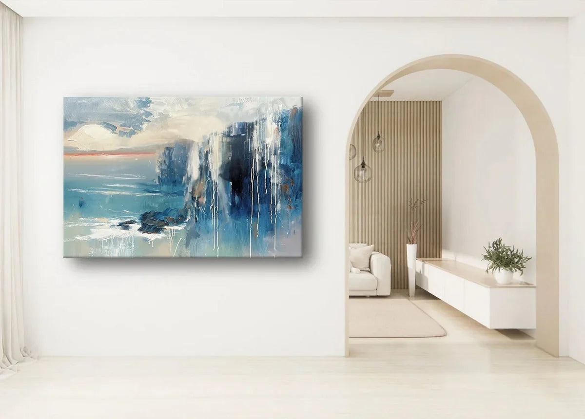 Wall Art Horizontal Abstract Coastal Cliff