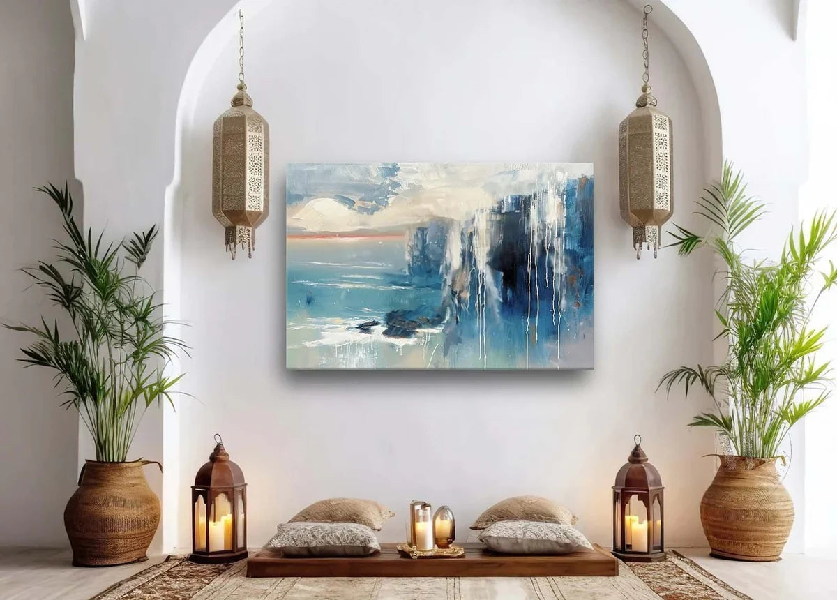 Wall Art Horizontal Abstract Coastal Cliff