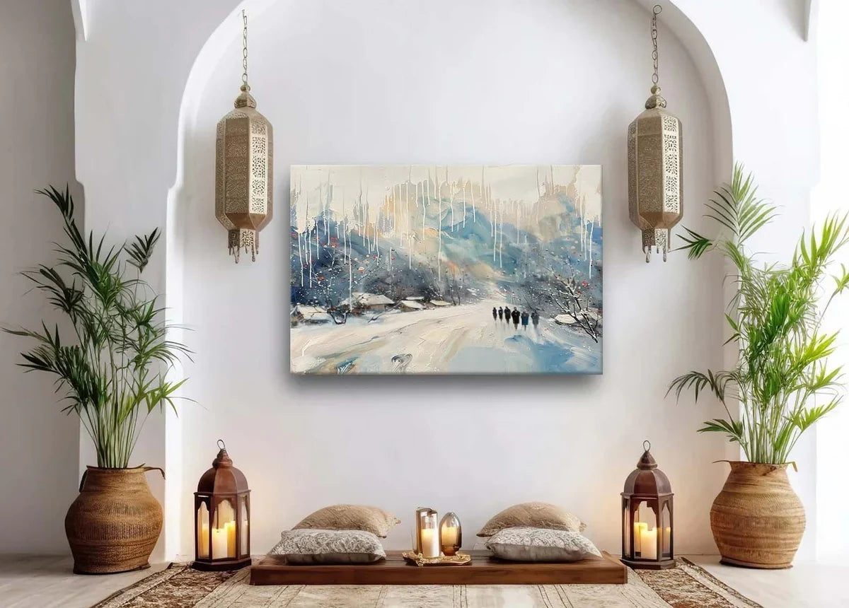 Wall Art Horizontal Winter Village