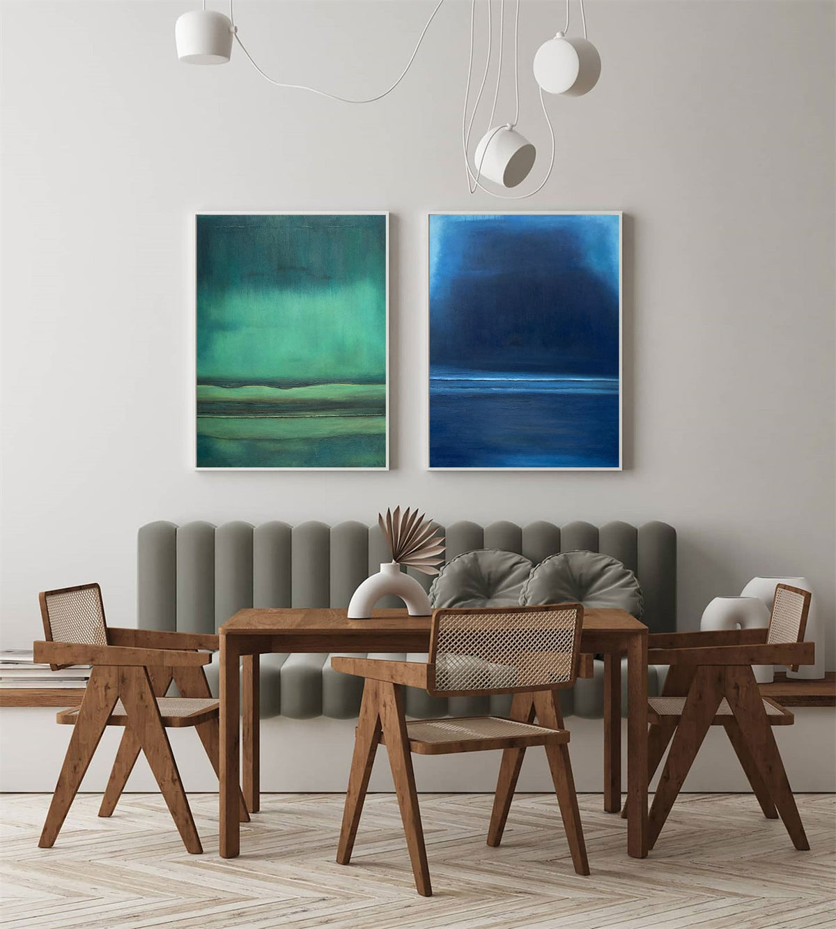 Minimalist Landscape Diptych Wall Art