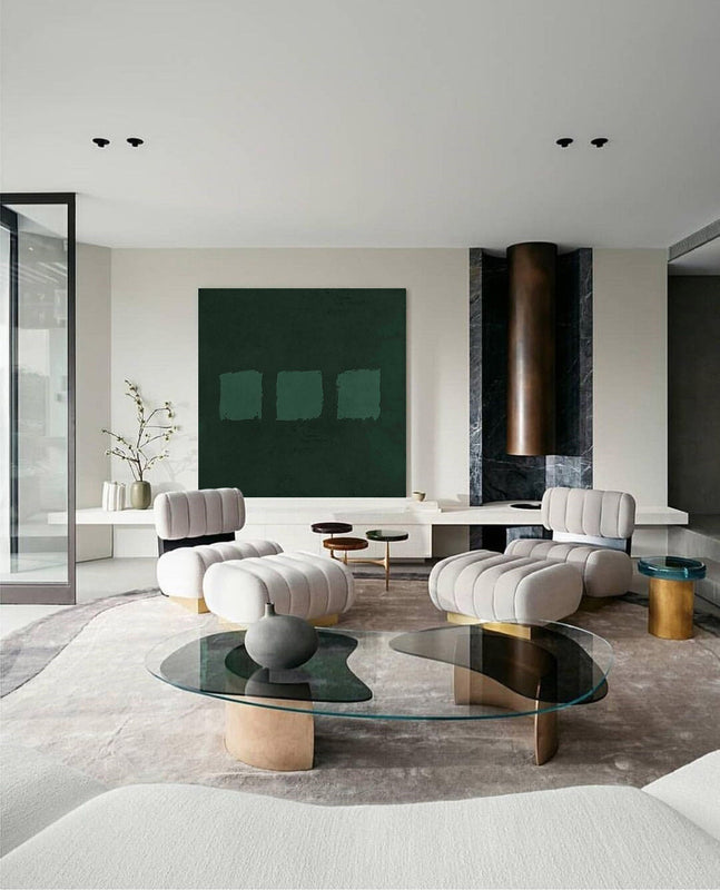 Wall Art Wabi-Sabi Minimalist Green Abstract