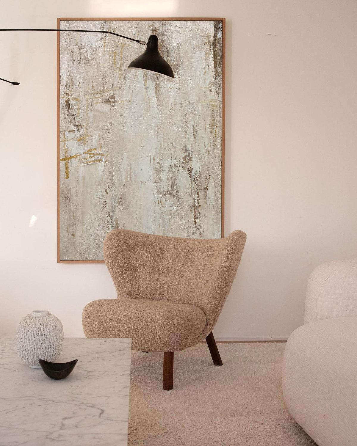 Earthy Minimalist Abstract Painting Vertical