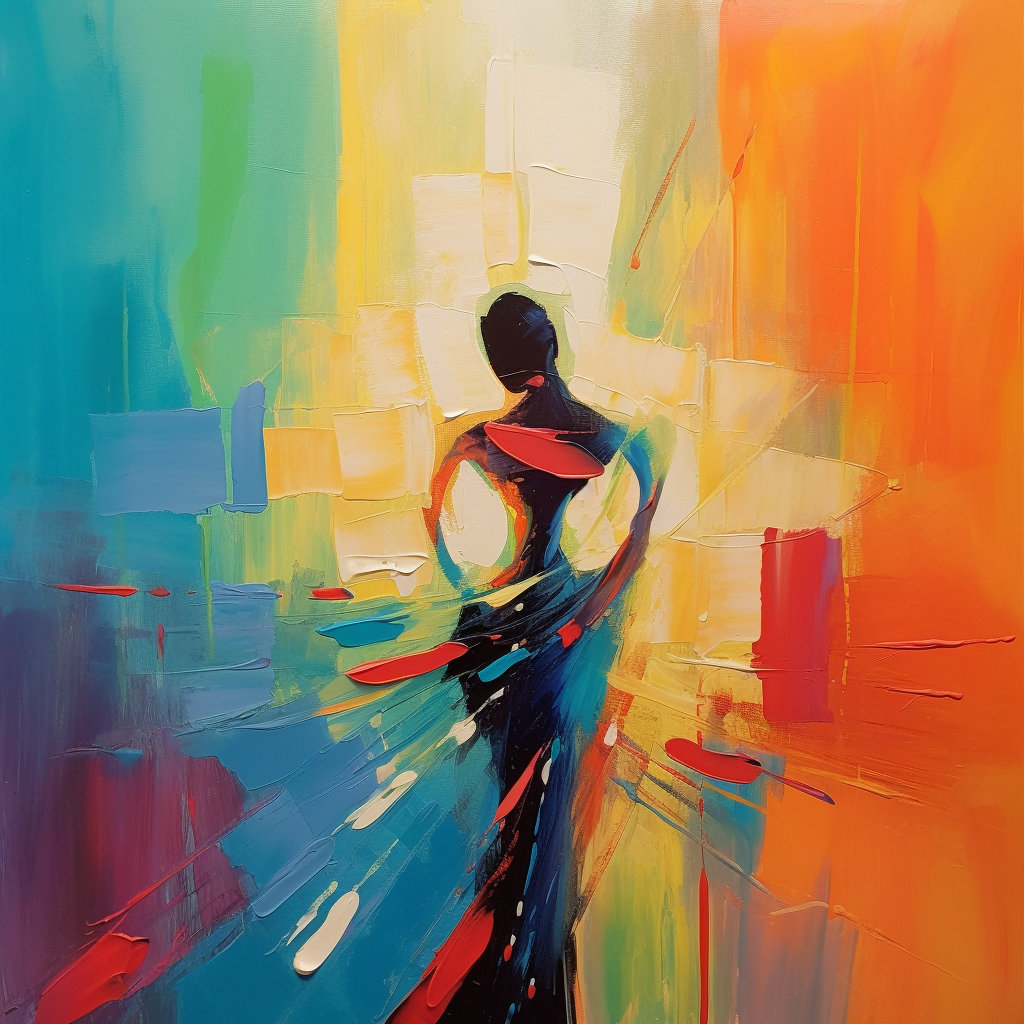 Palette Canvas Art Colorful Painting Dynamic