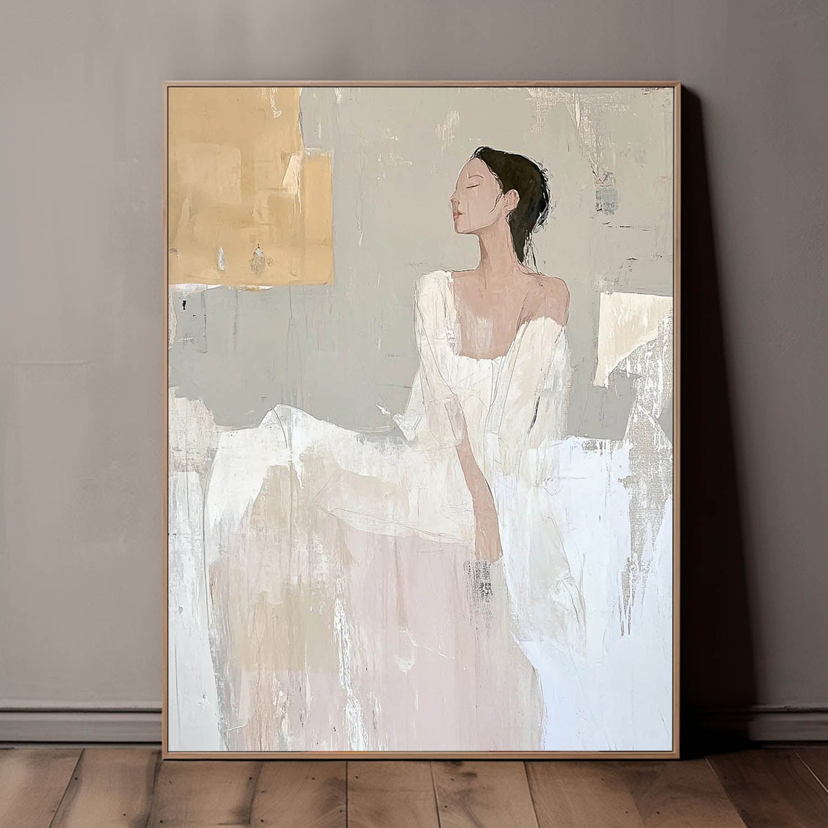Quiet Grace Figurative Woman Oil Painting