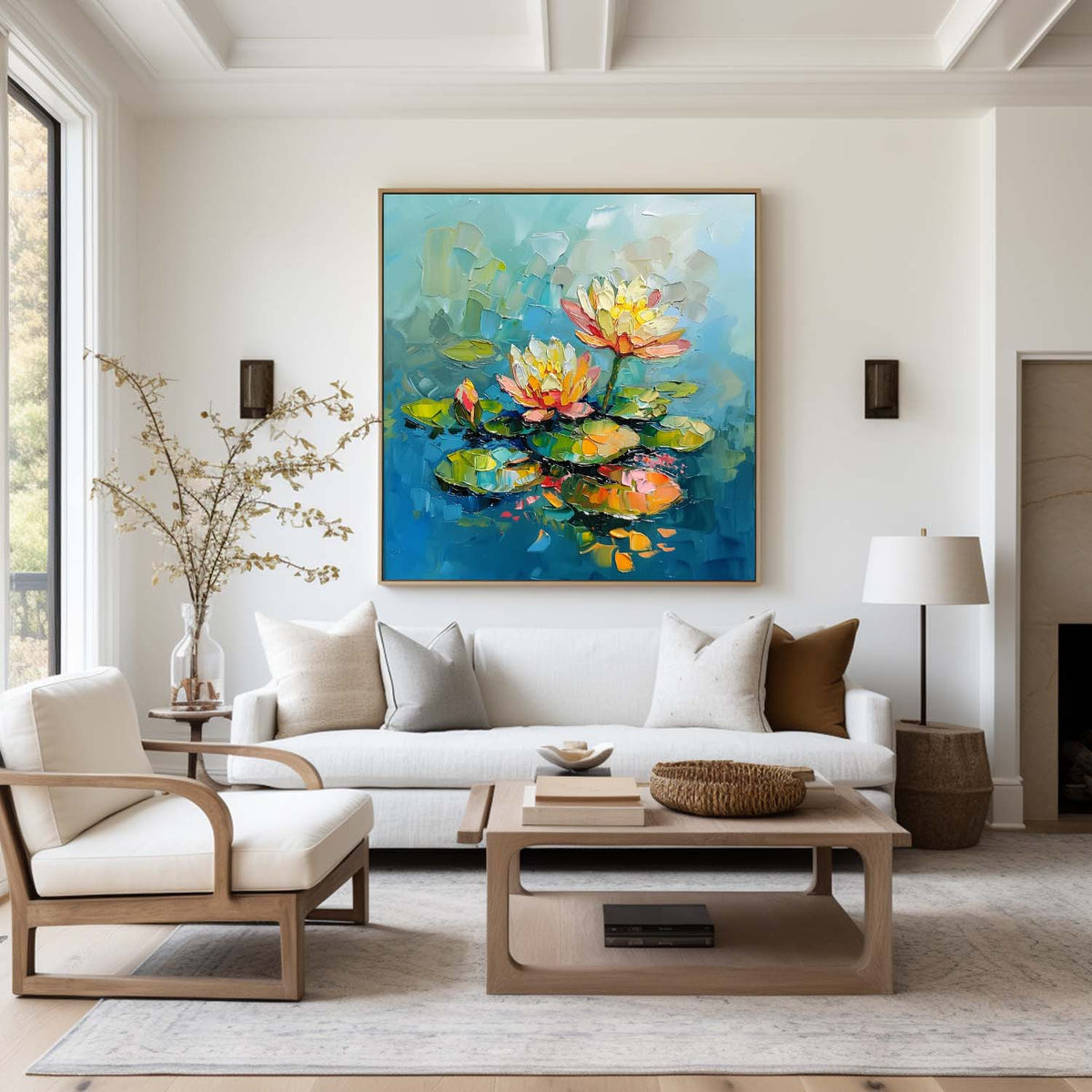Colorful Lotus Flower Abstract Painting