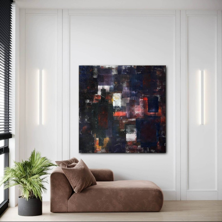 Wall Art Square Abstract Expressionist