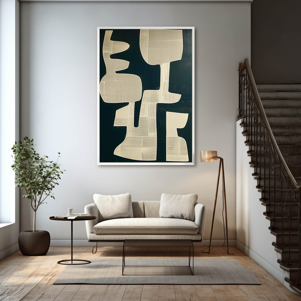 Woven Texture Abstract Oil Painting