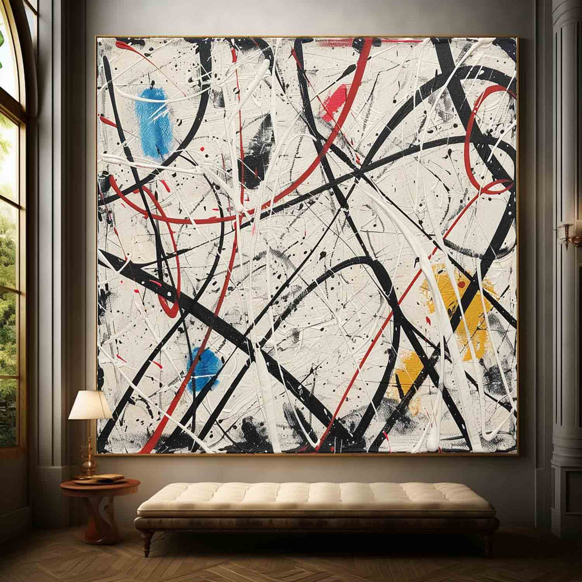 Wall Art Abstract Expressionist Chaotic Hand Drawn