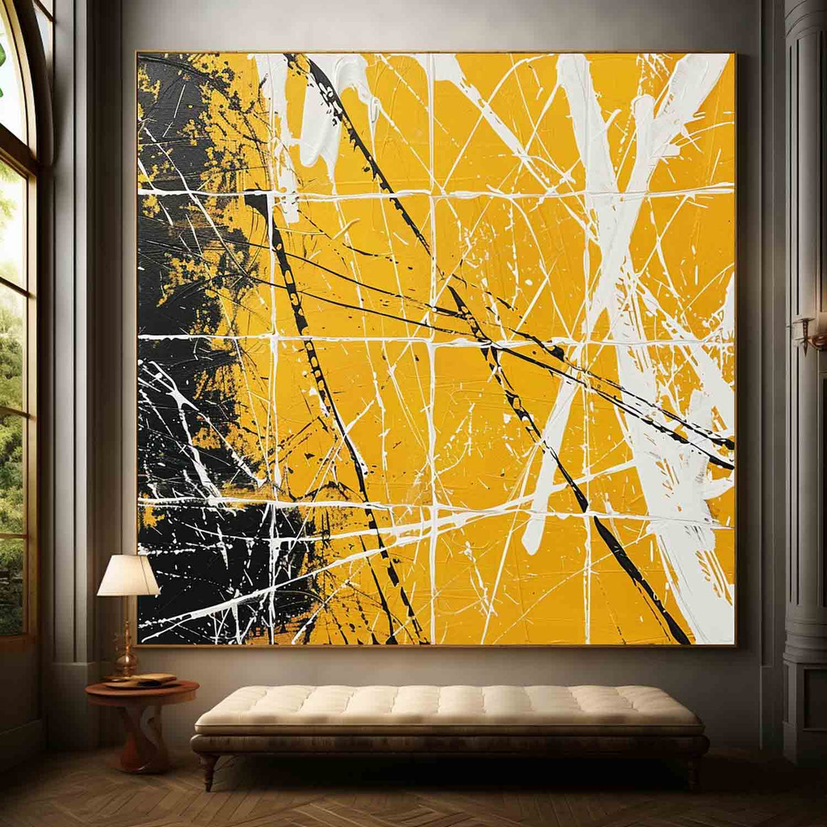 Wall Art Square Abstract Expressionist Graffiti Art