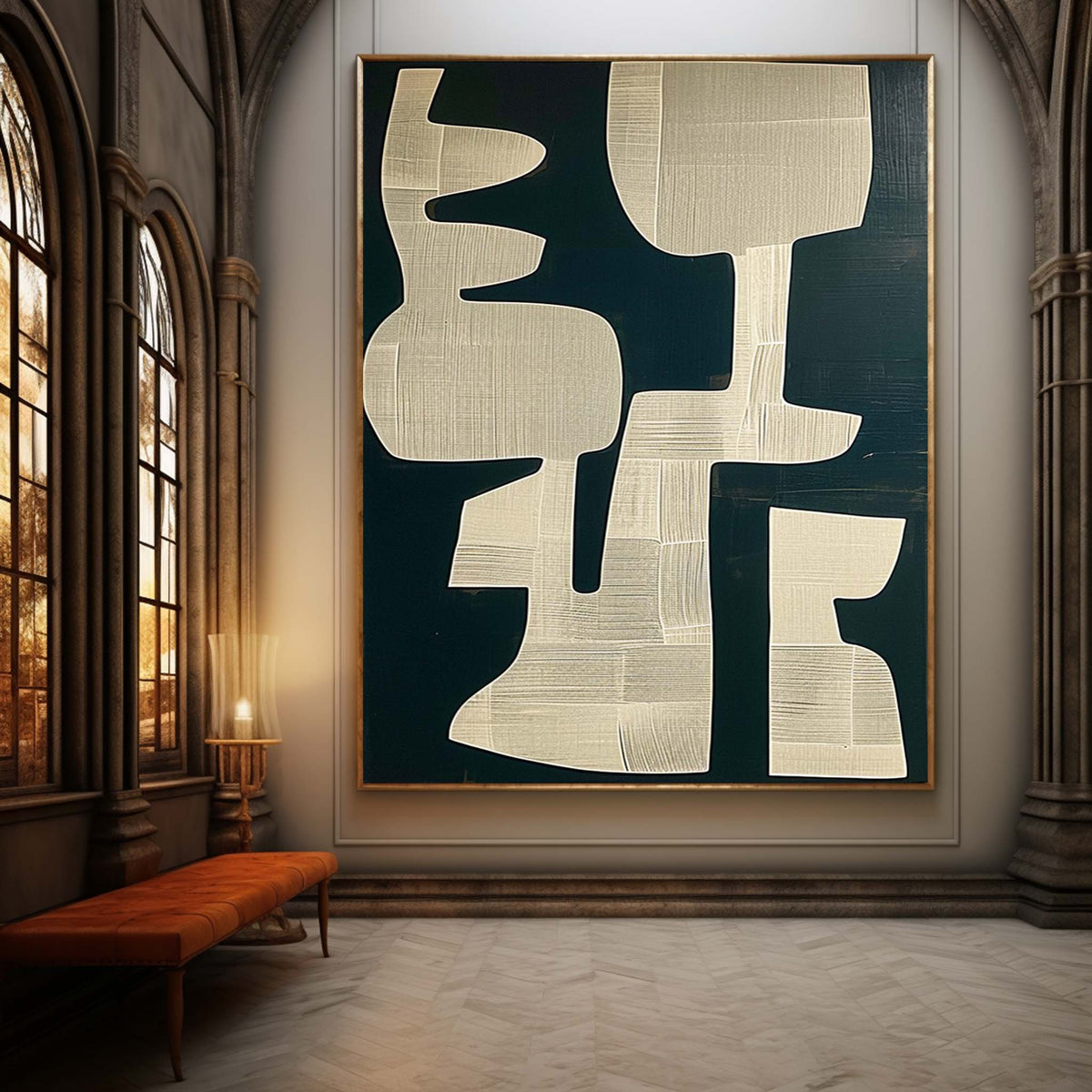 Woven Texture Abstract Oil Painting