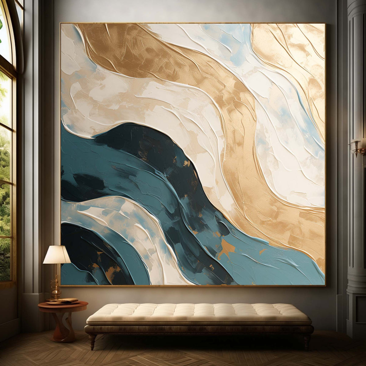 Wall Art Plaster Green Contemporary Modern