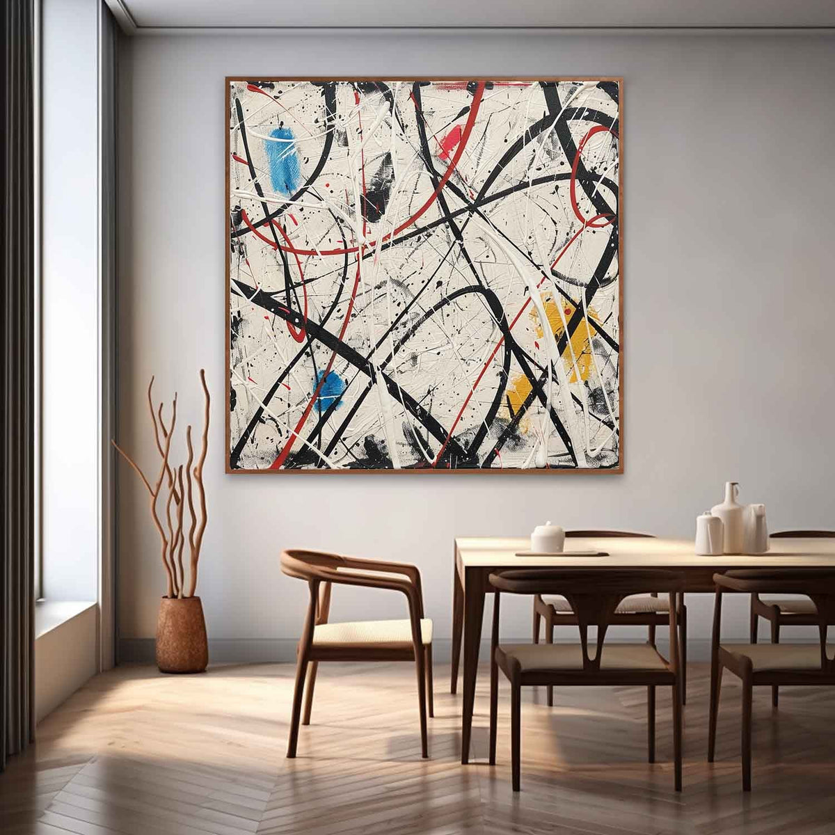 Wall Art Abstract Expressionist Chaotic Hand Drawn