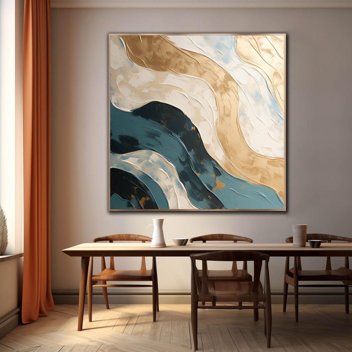 Wall Art Plaster Green Contemporary Modern