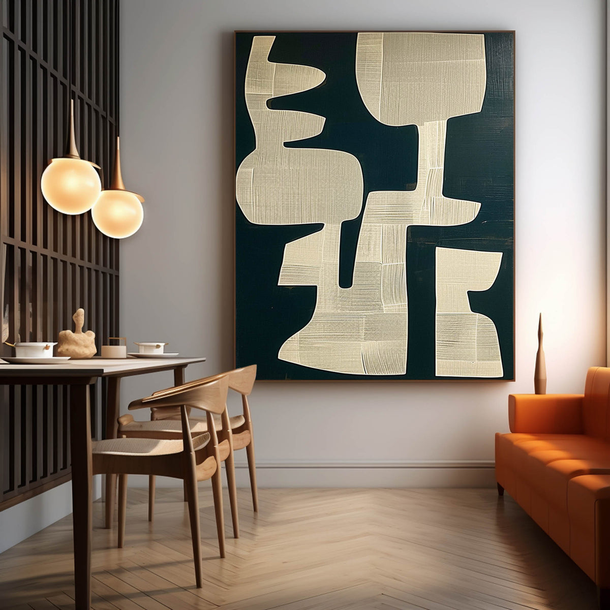 Woven Texture Abstract Oil Painting