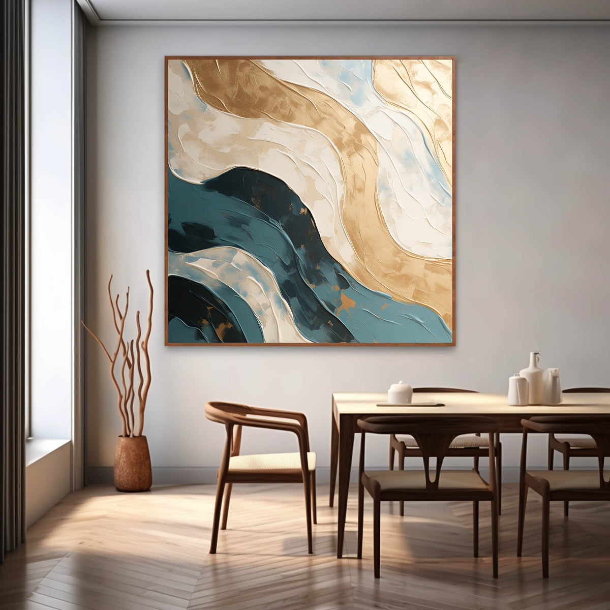Wall Art Plaster Green Contemporary Modern