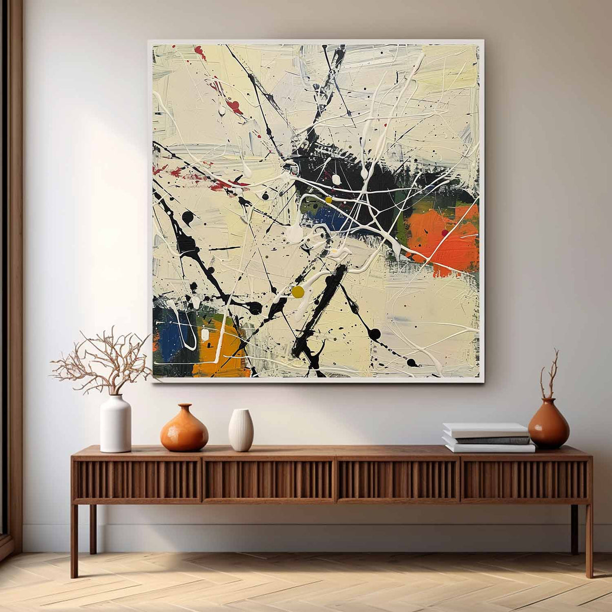 Expressionist Splatter Impasto Painting