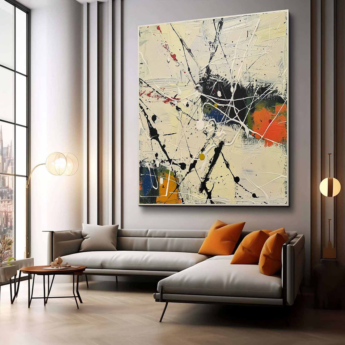 Expressionist Splatter Impasto Painting