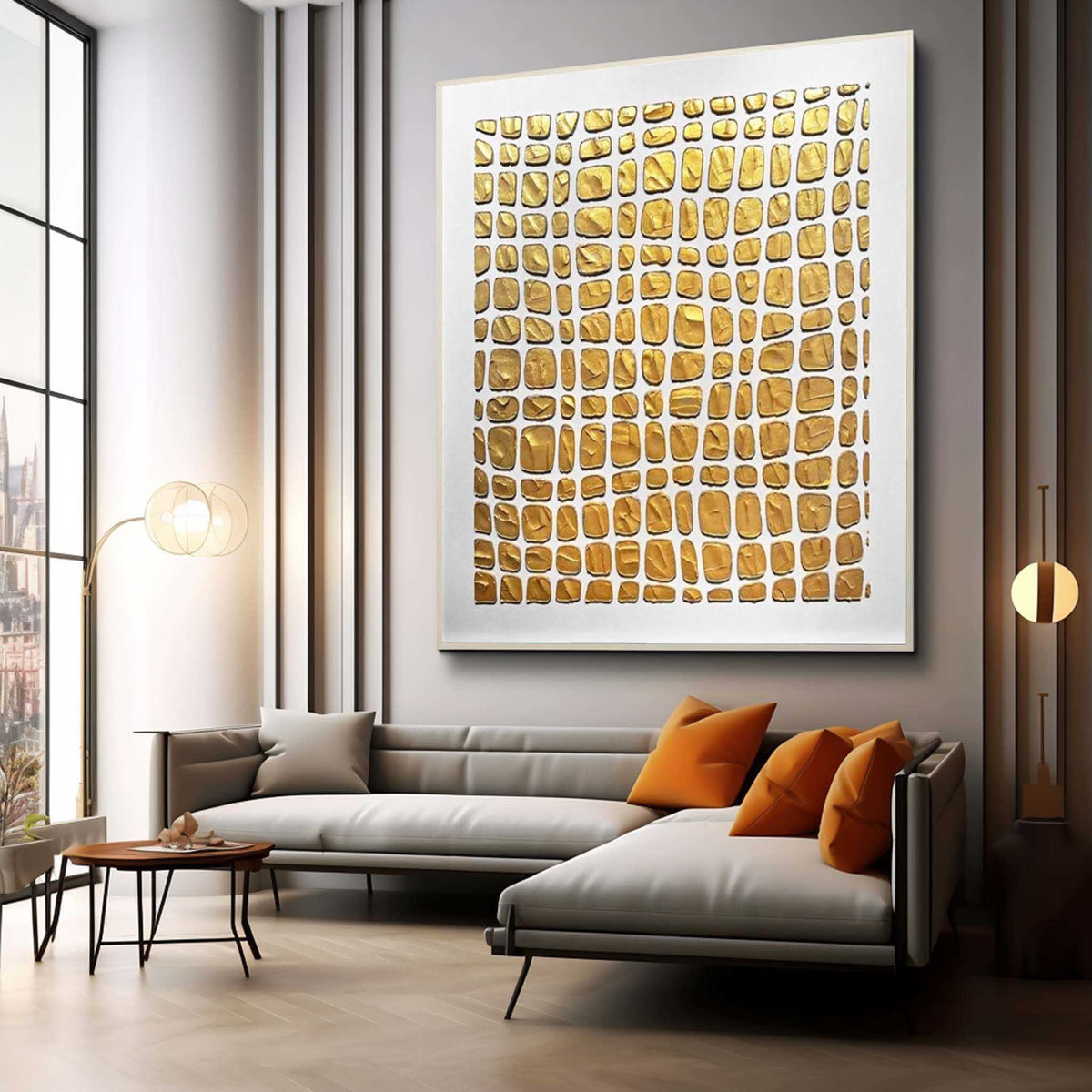 Wall Art Plaster Elegant Neutral Abstract Raw