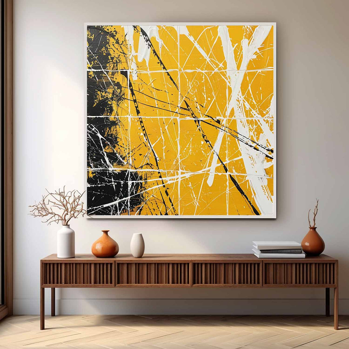 Wall Art Square Abstract Expressionist Graffiti Art