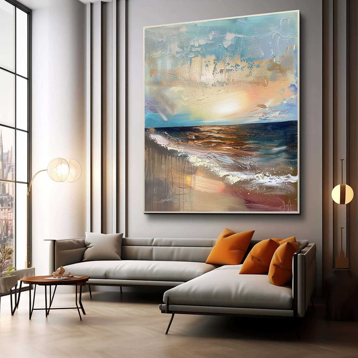 Wall Art Impressionist Coastal Sunset