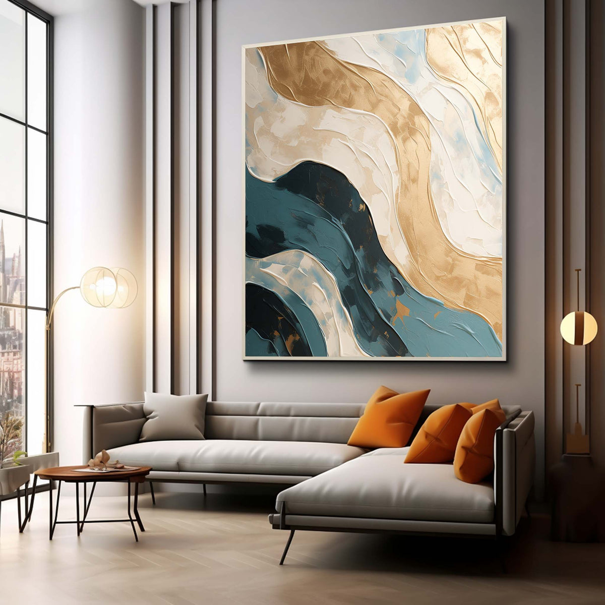 Wall Art Plaster Green Contemporary Modern